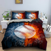 HKM-626003 Three-Piece Basketball-Themed Bed Set with Digital Print - Available in Multiple Sizes