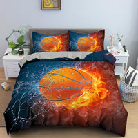 HKM-626003 Three-Piece Basketball-Themed Bed Set with Digital Print - Available in Multiple Sizes