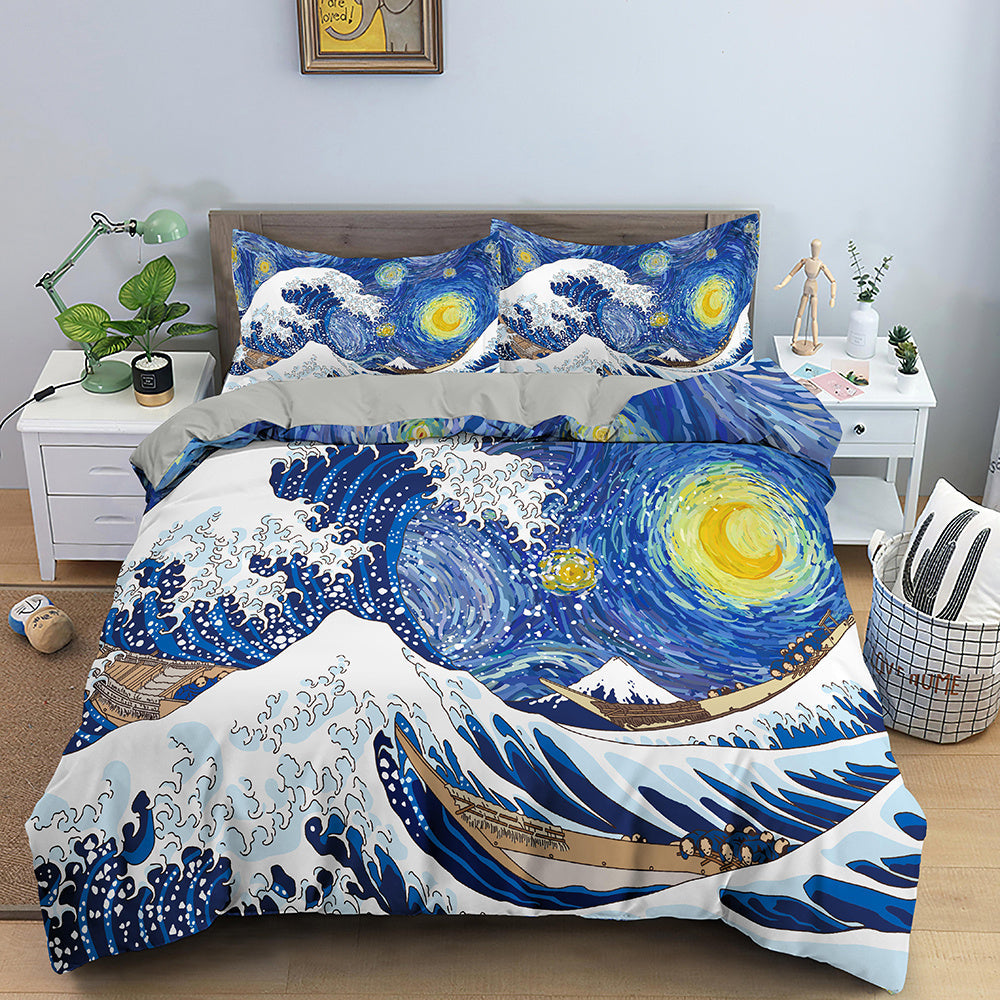 HKM-626003 Three-Piece Basketball-Themed Bed Set with Digital Print - Available in Multiple Sizes