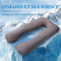 HKM-626067 U-Shaped Pregnancy Pillow with Ice Silk Fabric for Maternal Comfort and Support