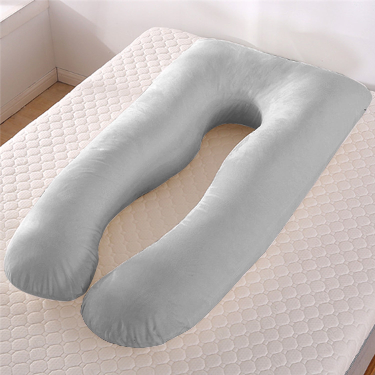 HKM-626067 U-Shaped Pregnancy Pillow with Ice Silk Fabric for Maternal Comfort and Support