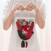 HKM-626131 Soap Flower Gift Box Bundle with Dried Flowers and Light Greeting Cards