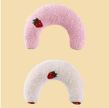 HKM-626131 U-Shaped Cat Sleeping Pillow for Cervical Support - Soft Polyester with Sound Features