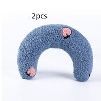 HKM-626131 U-Shaped Cat Sleeping Pillow for Cervical Support - Soft Polyester with Sound Features