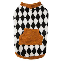 HKM-626259 Cozy Black Fluffy Cotton-Padded Jacket Vest for Dogs - Available in Sizes 3XL to 8XL