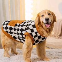 HKM-626259 Cozy Black Fluffy Cotton-Padded Jacket Vest for Dogs - Available in Sizes 3XL to 8XL
