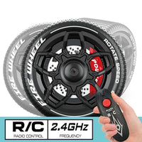 HKM-626259 Quirky Remote Control Toy Car with Stunt Wheels - 2.4GHz Radio Control Truck for Indoor and Outdoor Fun