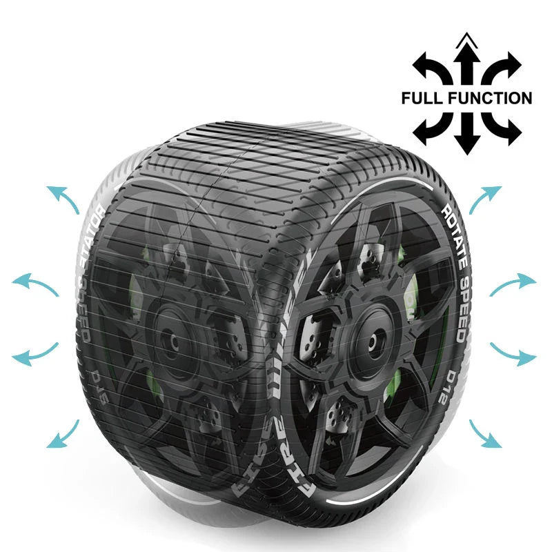 HKM-626259 Quirky Remote Control Toy Car with Stunt Wheels - 2.4GHz Radio Control Truck for Indoor and Outdoor Fun