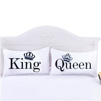 HKM-626387 Cotton Modern Couple Pillowcase Set, King/Queen Size, Korean Cute Style, 50x75 cm