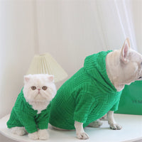 HKM-626579 Green Terry Cloth Christmas Outfit for Dogs, Simple and Stylish Design