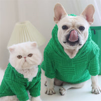 HKM-626579 Green Terry Cloth Christmas Outfit for Dogs, Simple and Stylish Design