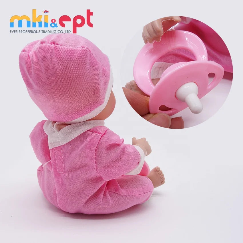 HKM-626643 Cute Silicone Reborn Baby Doll Toy - Soft Vinyl Infant for Ages 2-13 Years