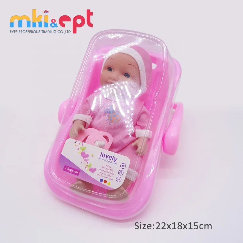 HKM-626643 Cute Silicone Reborn Baby Doll Toy - Soft Vinyl Infant for Ages 2-13 Years