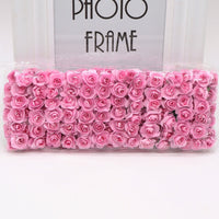 HKM-626771 Mini Artificial Paper Rose Bouquet - 144pcs 1.5-1.8cm for DIY Crafts, Wreaths, and Wedding Decor