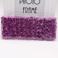 HKM-626771 Mini Artificial Paper Rose Bouquet - 144pcs 1.5-1.8cm for DIY Crafts, Wreaths, and Wedding Decor