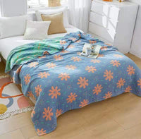 HKM-626835 Pure Cotton Four-Layer Towel Blanket for Summer - Soft and Cozy Cover