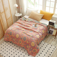 HKM-626835 Pure Cotton Four-Layer Towel Blanket for Summer - Soft and Cozy Cover