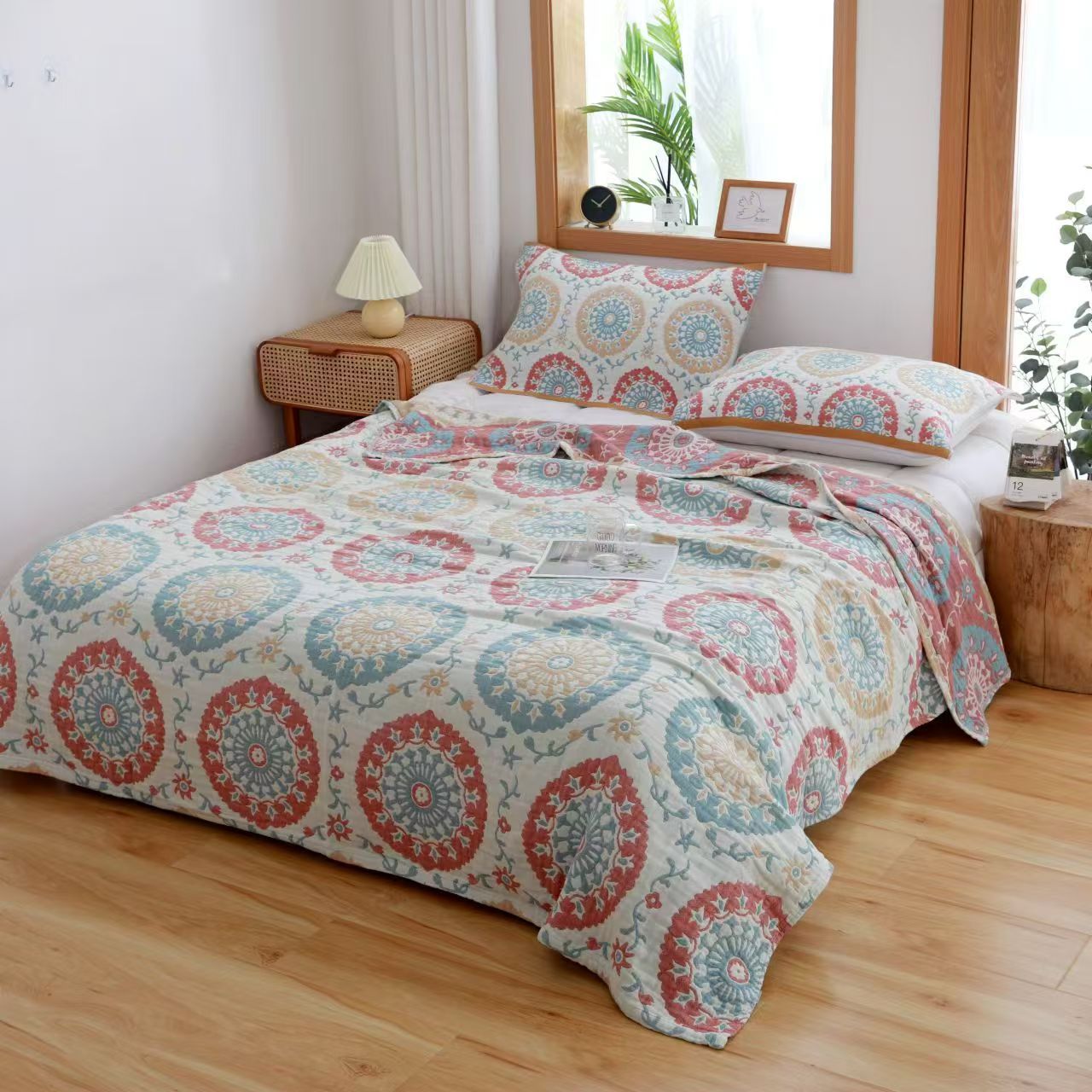 HKM-626835 Pure Cotton Four-Layer Towel Blanket for Summer - Soft and Cozy Cover