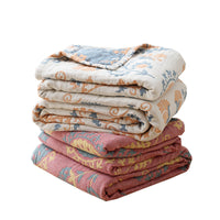 HKM-626835 Pure Cotton Four-Layer Towel Blanket for Summer - Soft and Cozy Cover