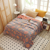 HKM-626835 Pure Cotton Four-Layer Towel Blanket for Summer - Soft and Cozy Cover