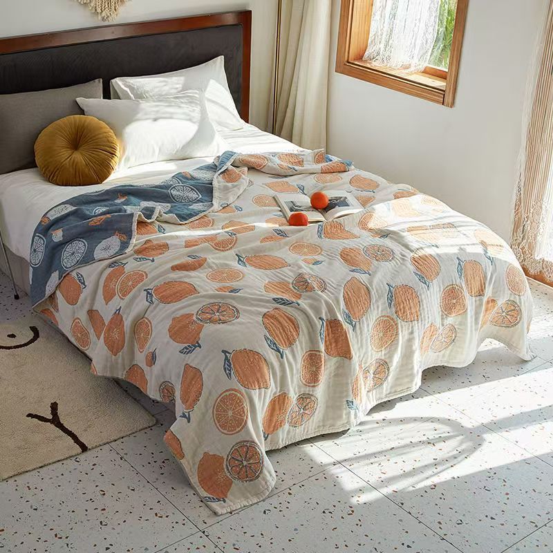 HKM-626835 Pure Cotton Four-Layer Towel Blanket for Summer - Soft and Cozy Cover