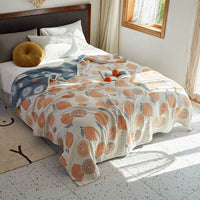 HKM-626835 Pure Cotton Four-Layer Towel Blanket for Summer - Soft and Cozy Cover