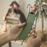 HKM-626963 Christmas Wrought Iron Slide Ornaments - Reindeer, Snowman, Old Man Designs for Festive Decoration