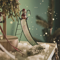 HKM-626963 Christmas Wrought Iron Slide Ornaments - Reindeer, Snowman, Old Man Designs for Festive Decoration