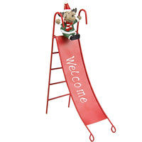 HKM-626963 Christmas Wrought Iron Slide Ornaments - Reindeer, Snowman, Old Man Designs for Festive Decoration