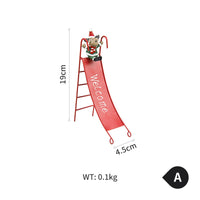 HKM-626963 Christmas Wrought Iron Slide Ornaments - Reindeer, Snowman, Old Man Designs for Festive Decoration