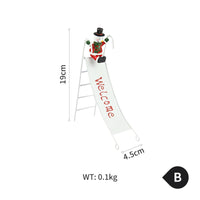 HKM-626963 Christmas Wrought Iron Slide Ornaments - Reindeer, Snowman, Old Man Designs for Festive Decoration