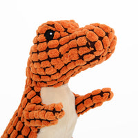 HKM-627027 Giant Dinosaur Plush Dog Toy for Large Breeds with Chew and Squeaker Features