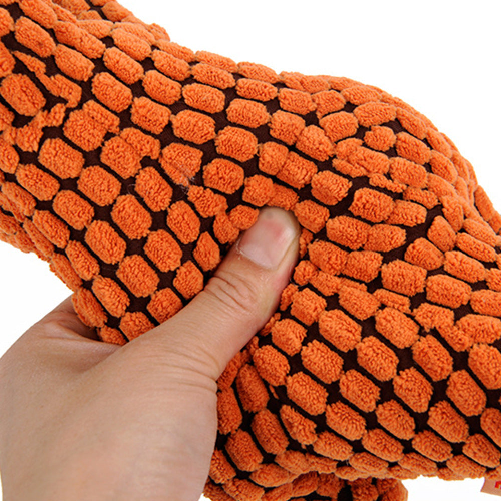 HKM-627027 Giant Dinosaur Plush Dog Toy for Large Breeds with Chew and Squeaker Features