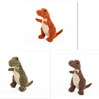 HKM-627027 Giant Dinosaur Plush Dog Toy for Large Breeds with Chew and Squeaker Features