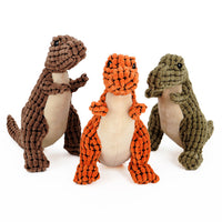 HKM-627027 Giant Dinosaur Plush Dog Toy for Large Breeds with Chew and Squeaker Features