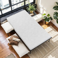 HKM-627155 Twin Size 3-Inch Memory Foam Mattress Topper for Comfortable Sleep and Space Optimization