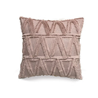 HKM-627219 Nordic Light Luxury Geometric Pattern Pillow Cover in Rice White, Leather Powder, Gray, and Light Brown