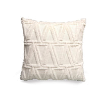 HKM-627219 Nordic Light Luxury Geometric Pattern Pillow Cover in Rice White, Leather Powder, Gray, and Light Brown