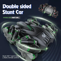 HKM-627411 Dual-Sided Stunt RC Car with Lights and Music, 360° Rotation for Kids Ages 5 and Up