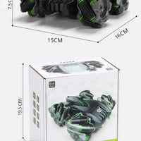 HKM-627411 Dual-Sided Stunt RC Car with Lights and Music, 360° Rotation for Kids Ages 5 and Up