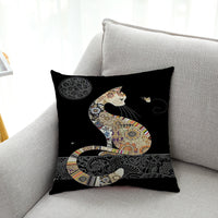 HKM-627539 Cat Series Cotton and Linen Pillow Cover 45x45 for Automobile Decor