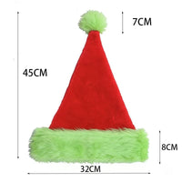 HKM-627603 Thick Plush Santa Hat with Lined Cuffs for Christmas and Festive Celebrations