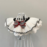 HKM-627667 Fashionable White Cat Bib Scarf for Pets - Adjustable Sizes XS to XL
