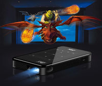 HKM-627859 Compact 4K Mini Projector with DLP Lens, Bluetooth, Dual-Band WiFi, and Android 6.0 System