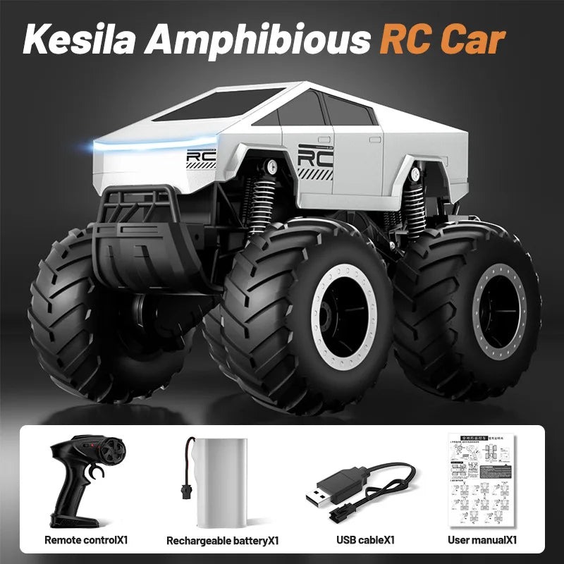 HKM-627987 Amphibious Off-Road Remote Control Car, 2.4G Waterproof 4WD for All Terrain Adventures