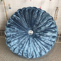 HKM-627987 European Style Plush Pumpkin Pillow - Round Cushion with PP Cotton Filling, 35cm Diameter, Available in Various Colors