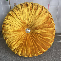HKM-627987 European Style Plush Pumpkin Pillow - Round Cushion with PP Cotton Filling, 35cm Diameter, Available in Various Colors