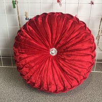 HKM-627987 European Style Plush Pumpkin Pillow - Round Cushion with PP Cotton Filling, 35cm Diameter, Available in Various Colors