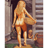 HKM-627987 Hand-Painted Digital Landscape Canvas Art for Porch Hanging