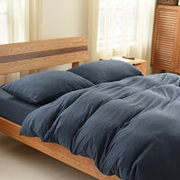 HKM-627987 Knitted Cotton Four-Piece Bed Set in Long-Staple Cotton with Reactive Printing